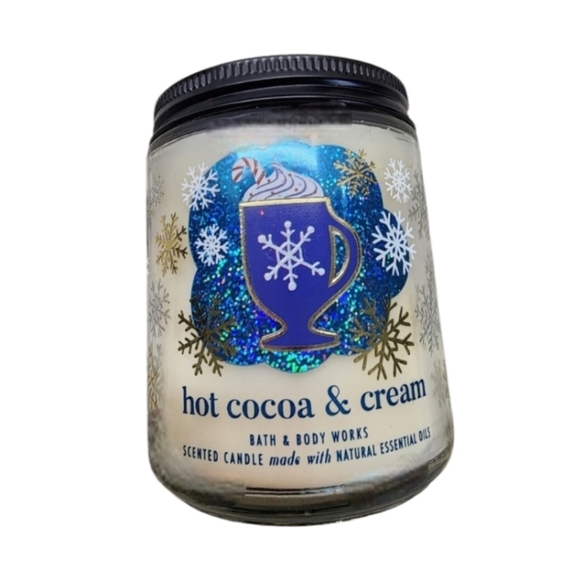LTD EDITION hot cocoa & cream single wick candle bath & body works - Picture 1 of 3